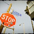 Stop sign with graffiti on it